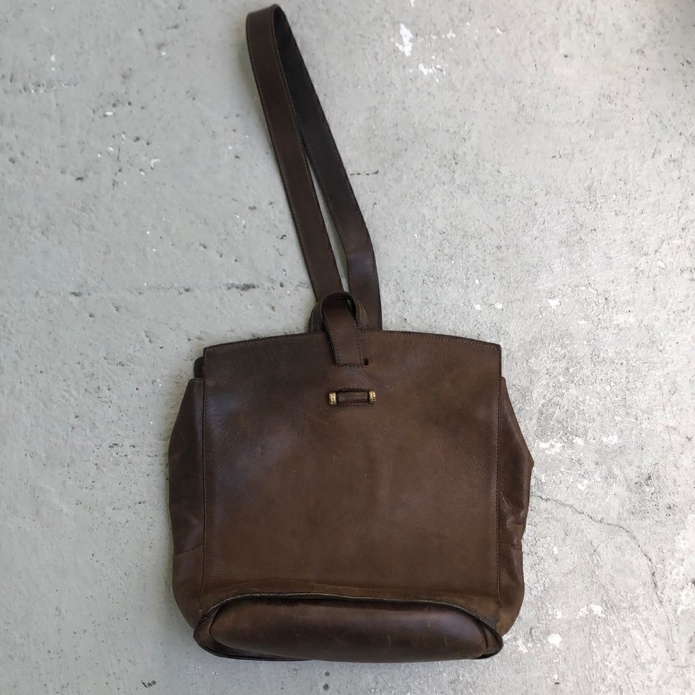 M H leather bag 